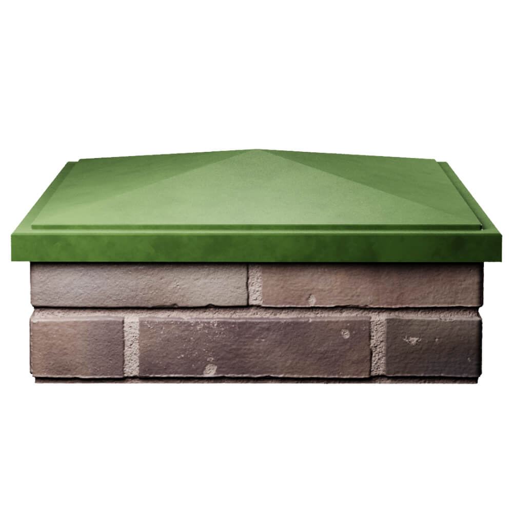 Колпак Zking БонаМоно Зеленый на столб 2х2 кирпича (515х515, 530х530мм) Новокуйбышевск фото