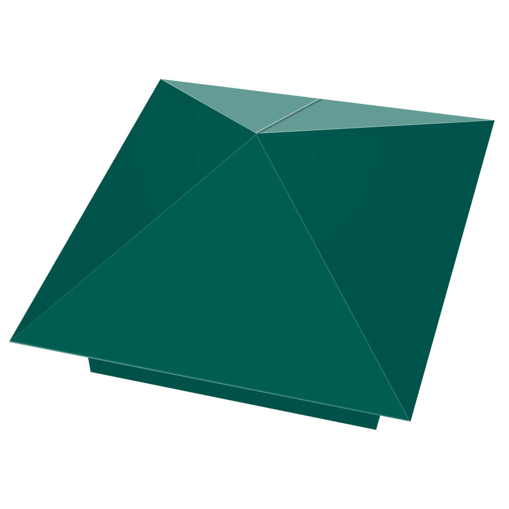 Колпак металлический 400х400мм RAL6026 Опал заборный Новокуйбышевск фото