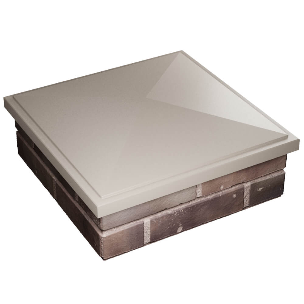 Колпак Zking БонаМоно Бежевый на столб 2х2 кирпича (515х515, 530х530мм) в Новокуйбышевске фото