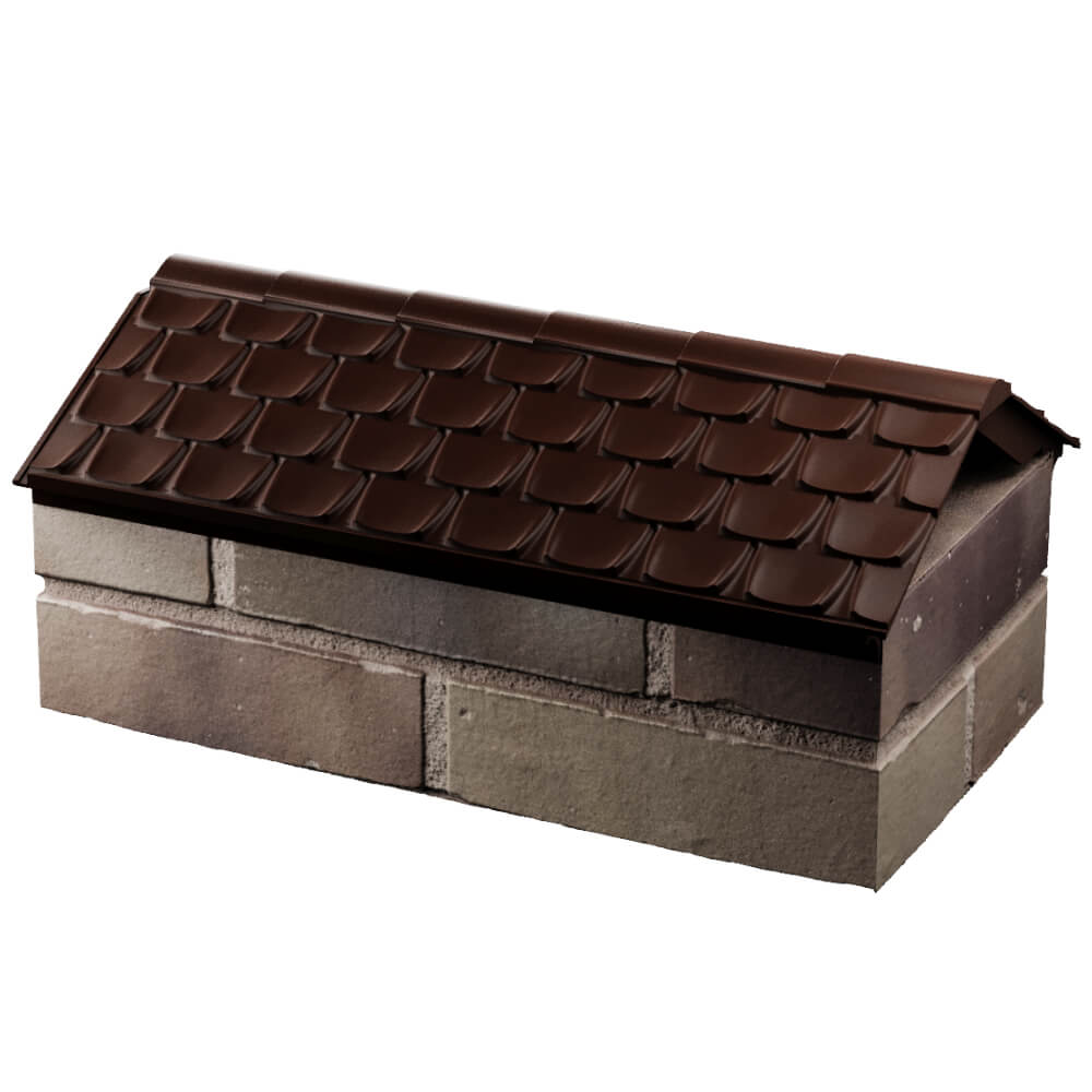 Парапет Zking Эльбрус Коричневый с посадкой на 1 кирпич (255мм) в Новокуйбышевске фото