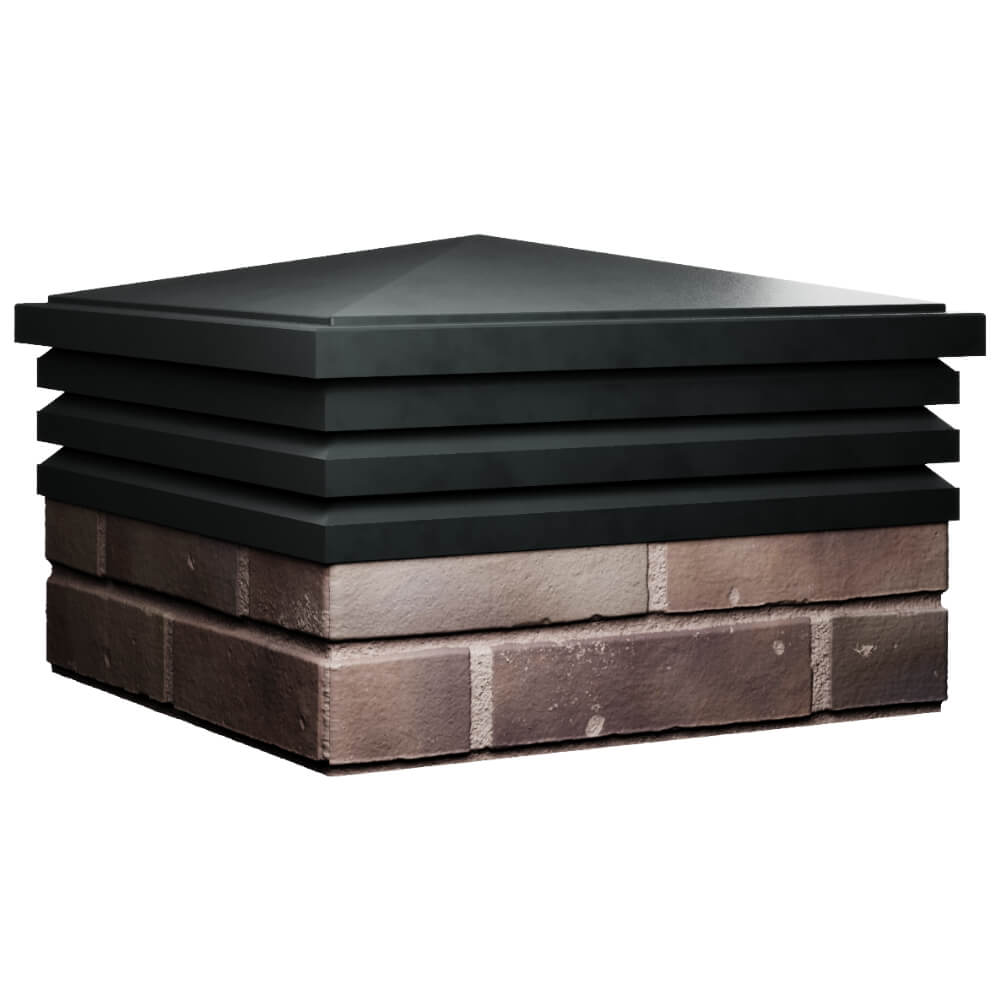 Колпак Zking Бона ХайТек Черный на столб 2х2 кирпича (513х513мм) в Новокуйбышевске фото