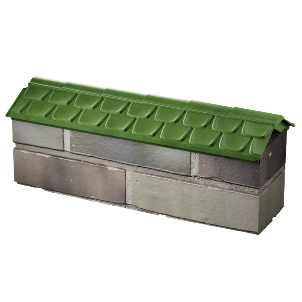 Парапет Zking Эльбрус Зеленый с посадкой на 0.5 кирпича (130мм) в Новокуйбышевске фото