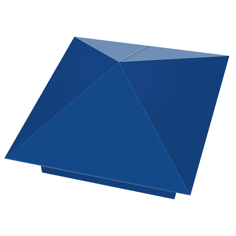 Колпак металлический 390х390мм RAL5005 Синий Сигнал заборный Новокуйбышевск фото