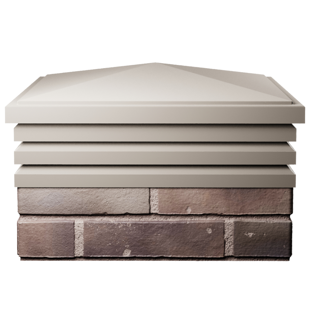 Колпак Zking Бона ХайТек Бежевый на столб 2х2 кирпича (513х513мм) Новокуйбышевск фото