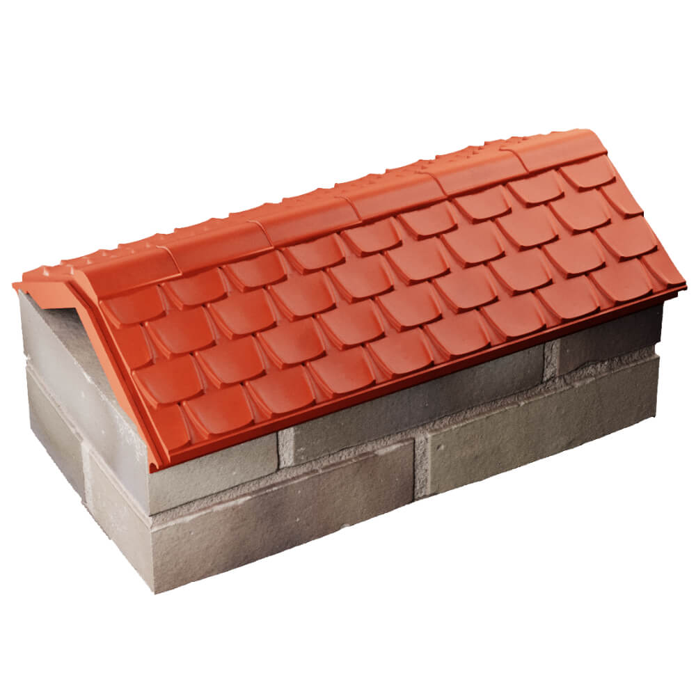 Парапет Zking Эльбрус Красный с посадкой на 1 кирпич (255мм) в Новокуйбышевске фото