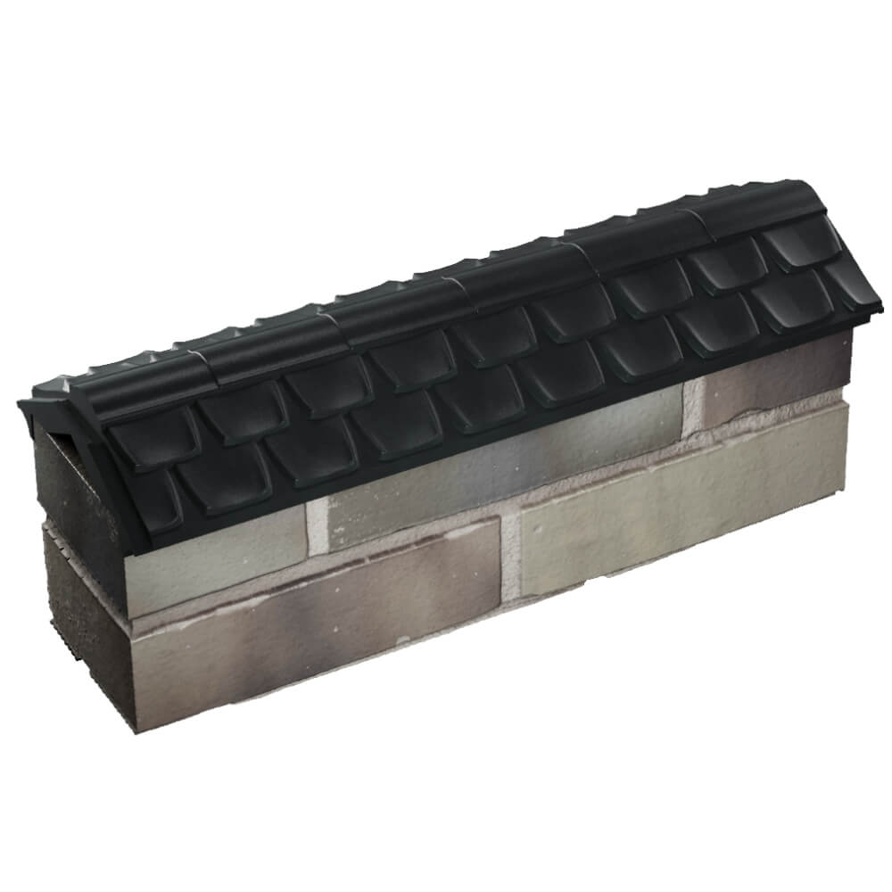 Парапет Zking Эльбрус Черный с посадкой на 0.5 кирпича (130мм) в Новокуйбышевске фото