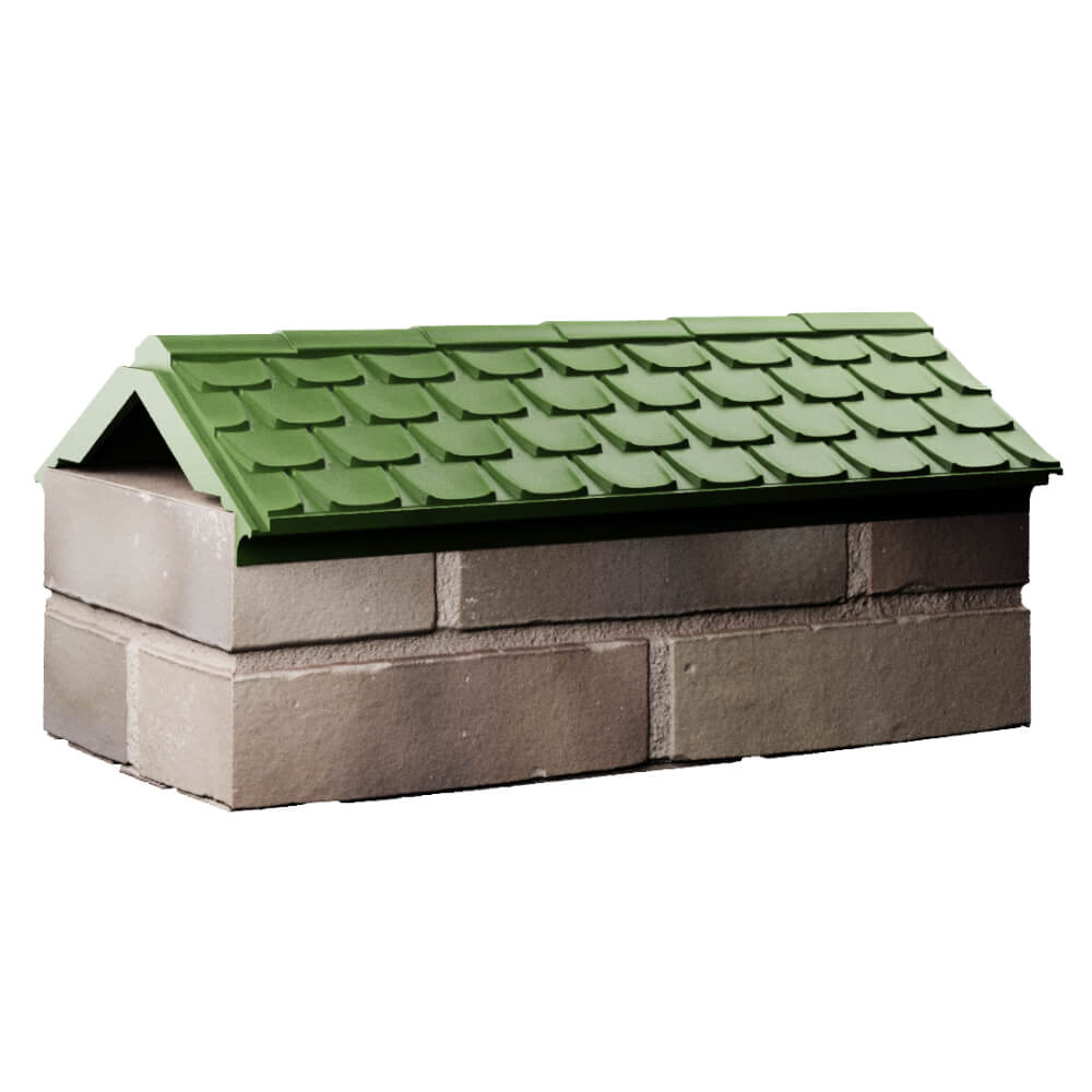 Парапет Zking Эльбрус Зеленый с посадкой на 1 кирпич (255мм) Новокуйбышевск фото