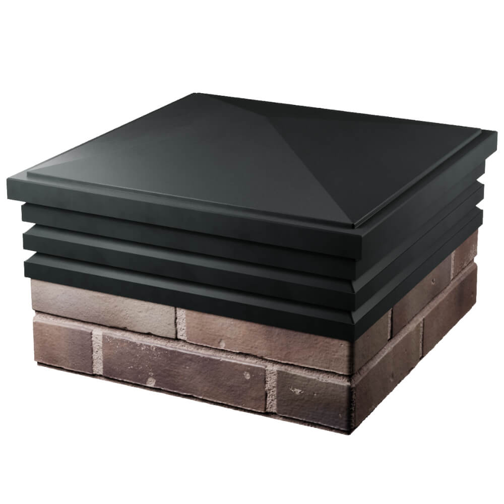 Колпак Zking Бона ХайТек Черный на столб 2х2 кирпича (513х513мм) в Новокуйбышевске фото