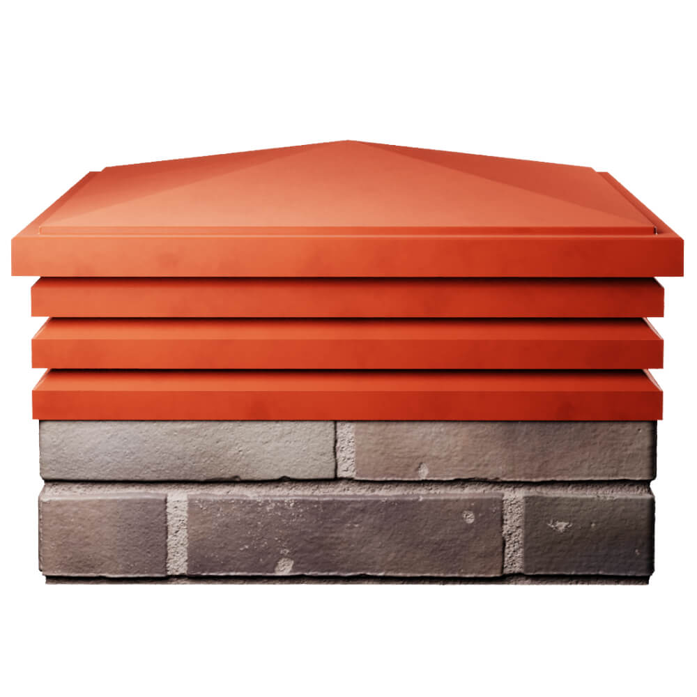 Колпак Zking Бона ХайТек Красный на столб 2х2 кирпича (513х513мм) Новокуйбышевск фото