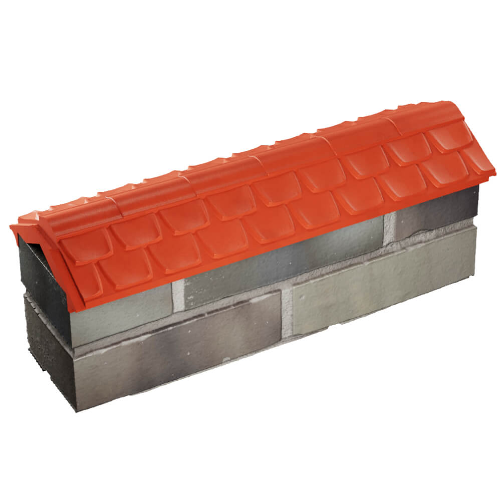 Парапет Zking Эльбрус Красный с посадкой на 0.5 кирпича (130мм) в Новокуйбышевске фото