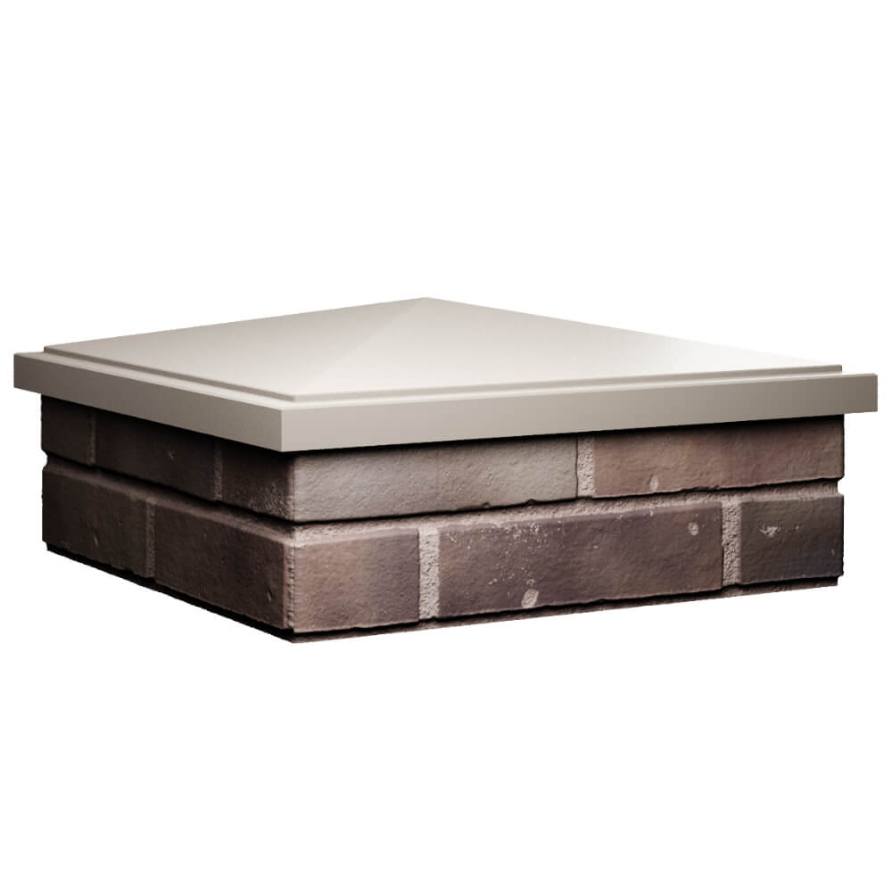 Колпак Zking БонаМоно Бежевый на столб 2х2 кирпича (515х515, 530х530мм) в Новокуйбышевске фото