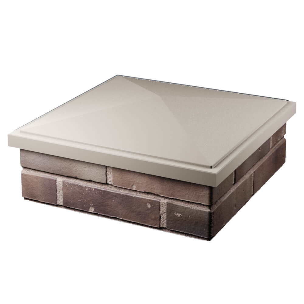 Колпак Zking БонаМоно Бежевый на столб 2х2 кирпича (515х515, 530х530мм) в Новокуйбышевске фото