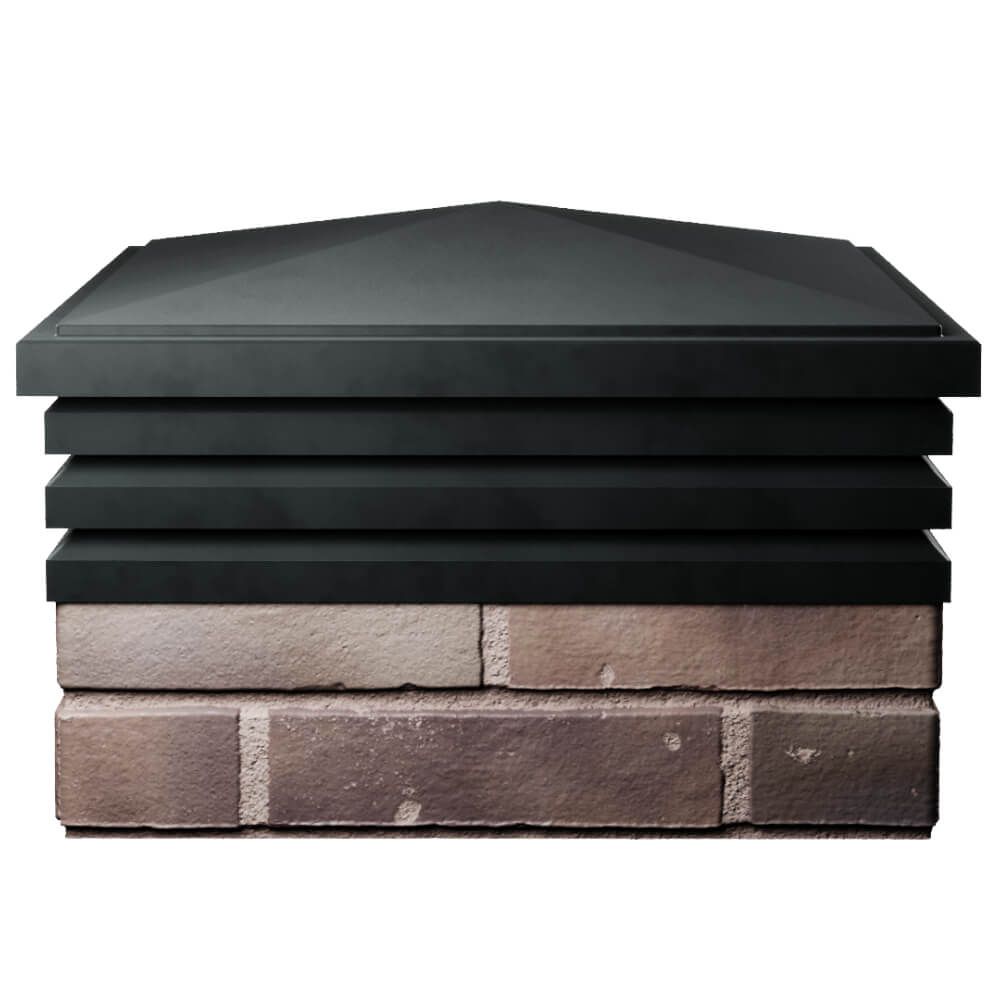 Колпак Zking Бона ХайТек Черный на столб 2х2 кирпича (513х513мм) Новокуйбышевск фото