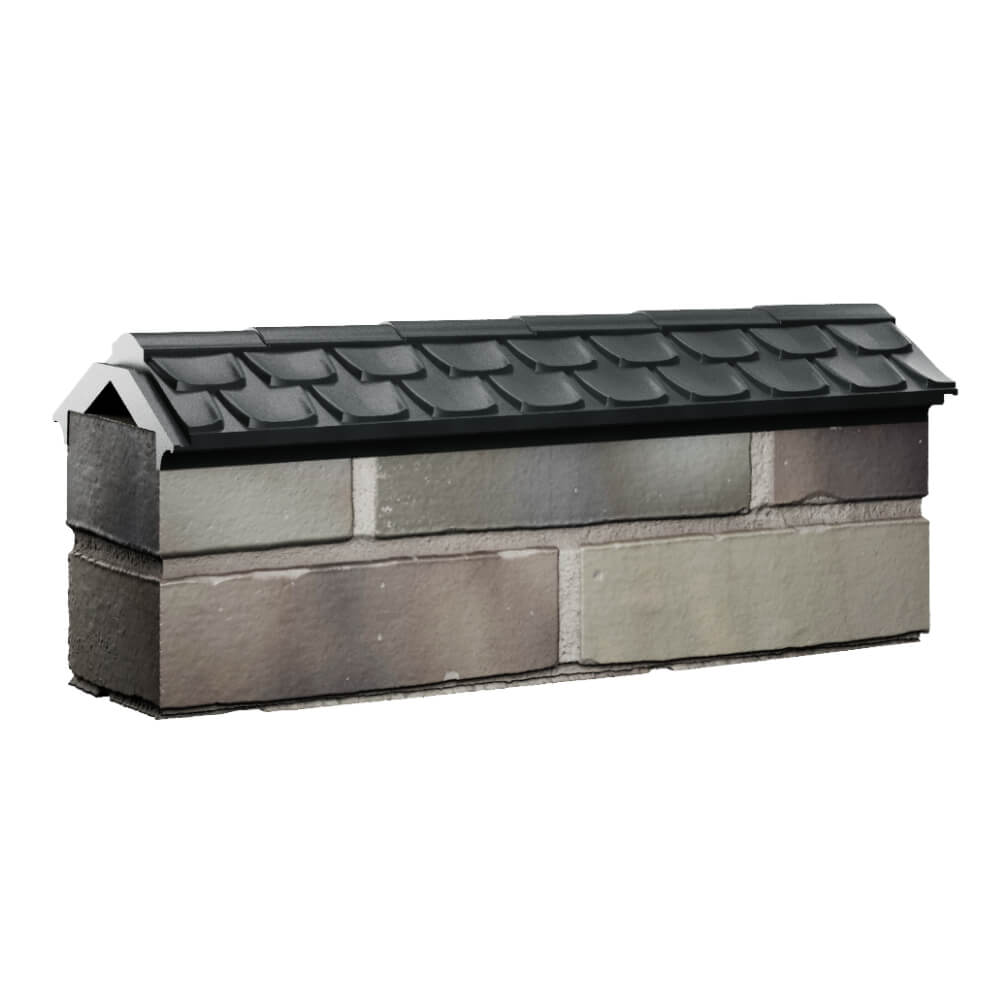 Парапет Zking Эльбрус Черный с посадкой на 0.5 кирпича (130мм) Новокуйбышевск фото