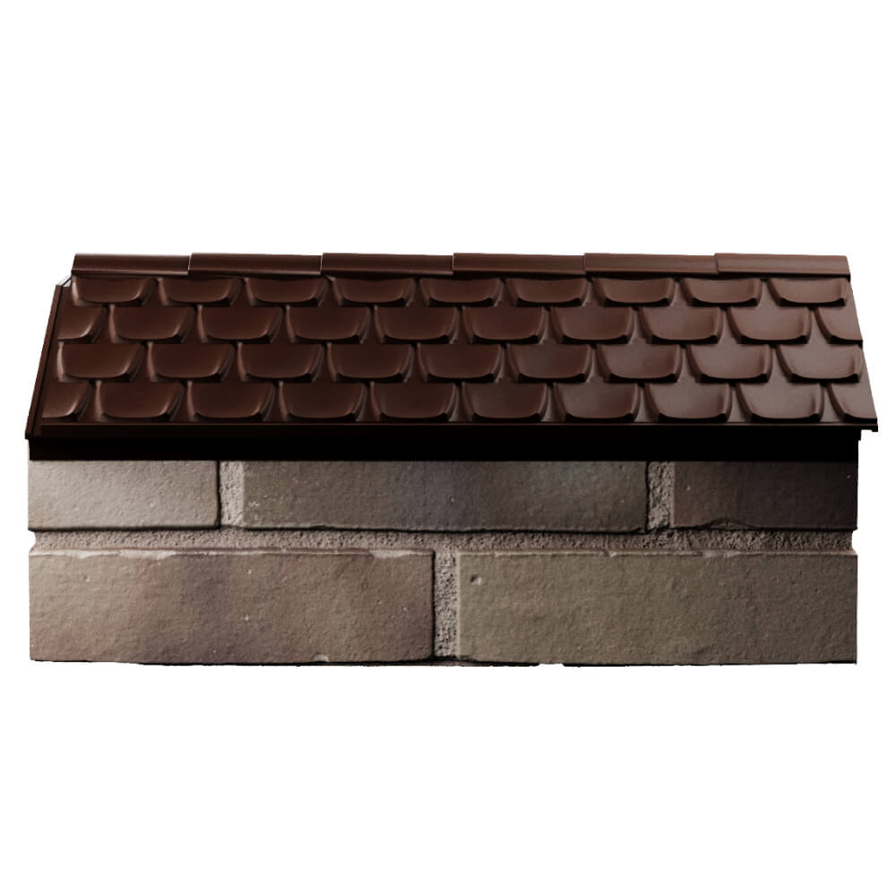 Парапет Zking Эльбрус Коричневый с посадкой на 1 кирпич (255мм) в Новокуйбышевске фото
