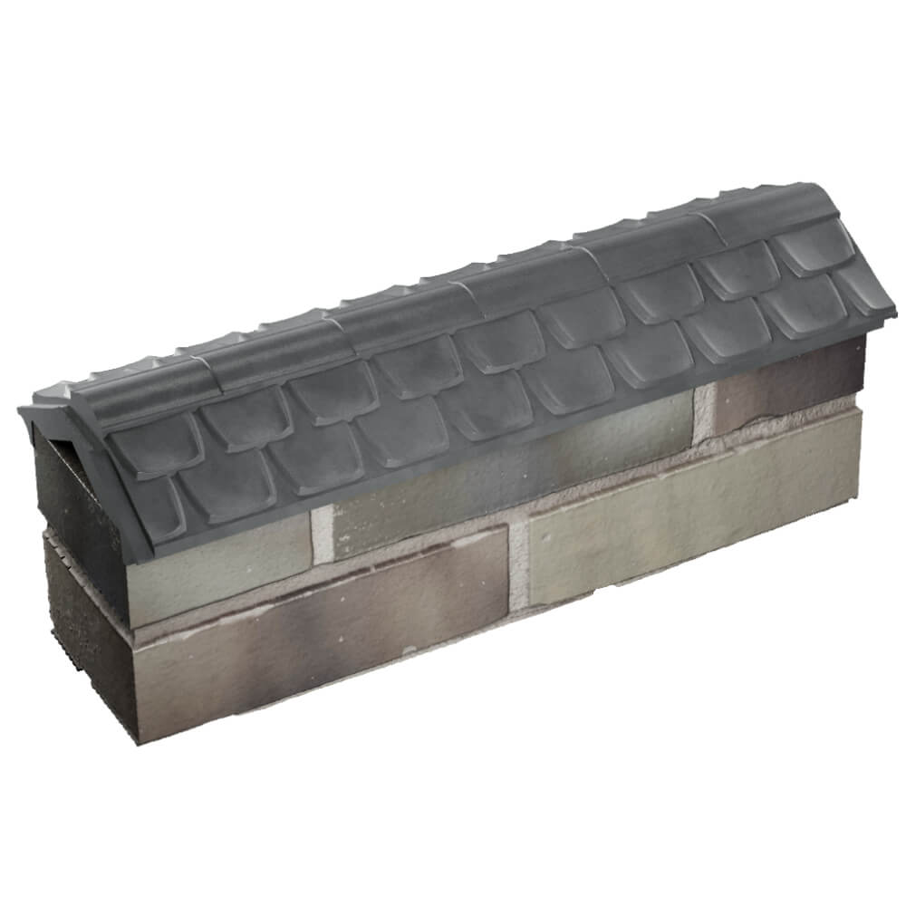 Парапет Zking Эльбрус Серый с посадкой на 0.5 кирпича (130мм) в Новокуйбышевске фото