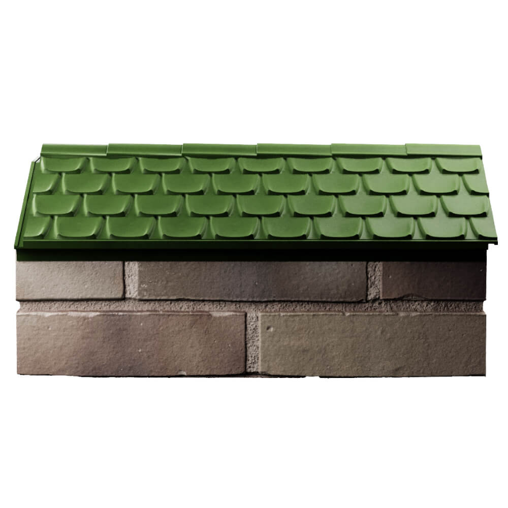 Парапет Zking Эльбрус Зеленый с посадкой на 1 кирпич (255мм) в Новокуйбышевске фото