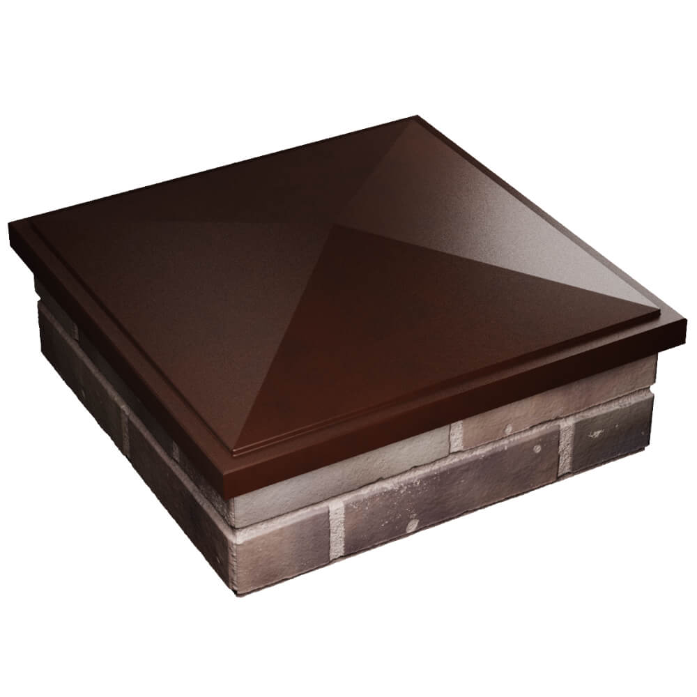 Колпак Zking БонаМоно Коричневый на столб 2х2 кирпича (515х515, 530х530мм) в Новокуйбышевске фото