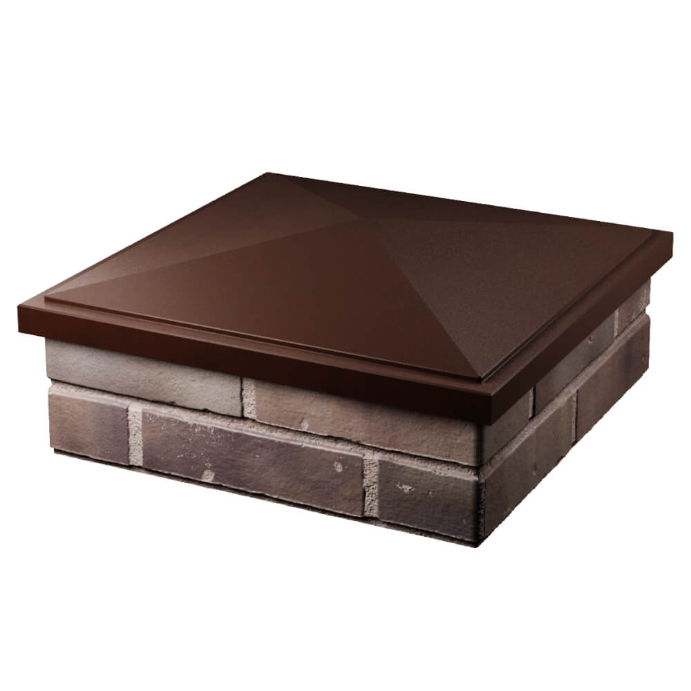 Колпак Zking БонаМоно Коричневый на столб 2х2 кирпича (515х515, 530х530мм) в Новокуйбышевске фото