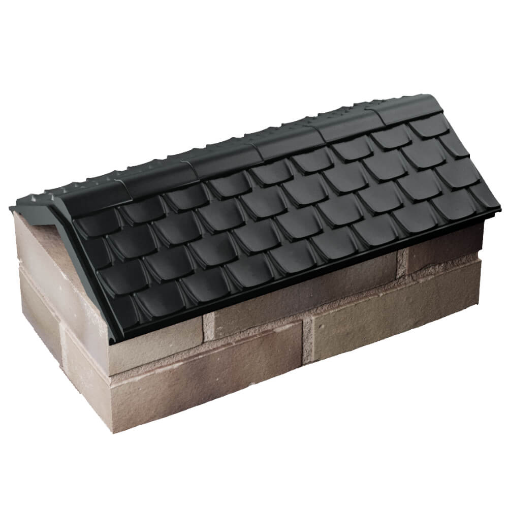 Парапет Zking Эльбрус Черный с посадкой на 1 кирпич (255мм) в Новокуйбышевске фото