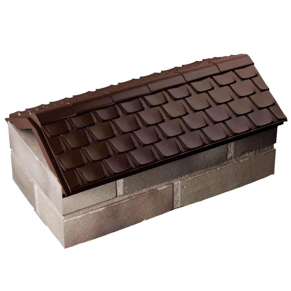 Парапет Zking Эльбрус Коричневый с посадкой на 1 кирпич (255мм) в Новокуйбышевске фото