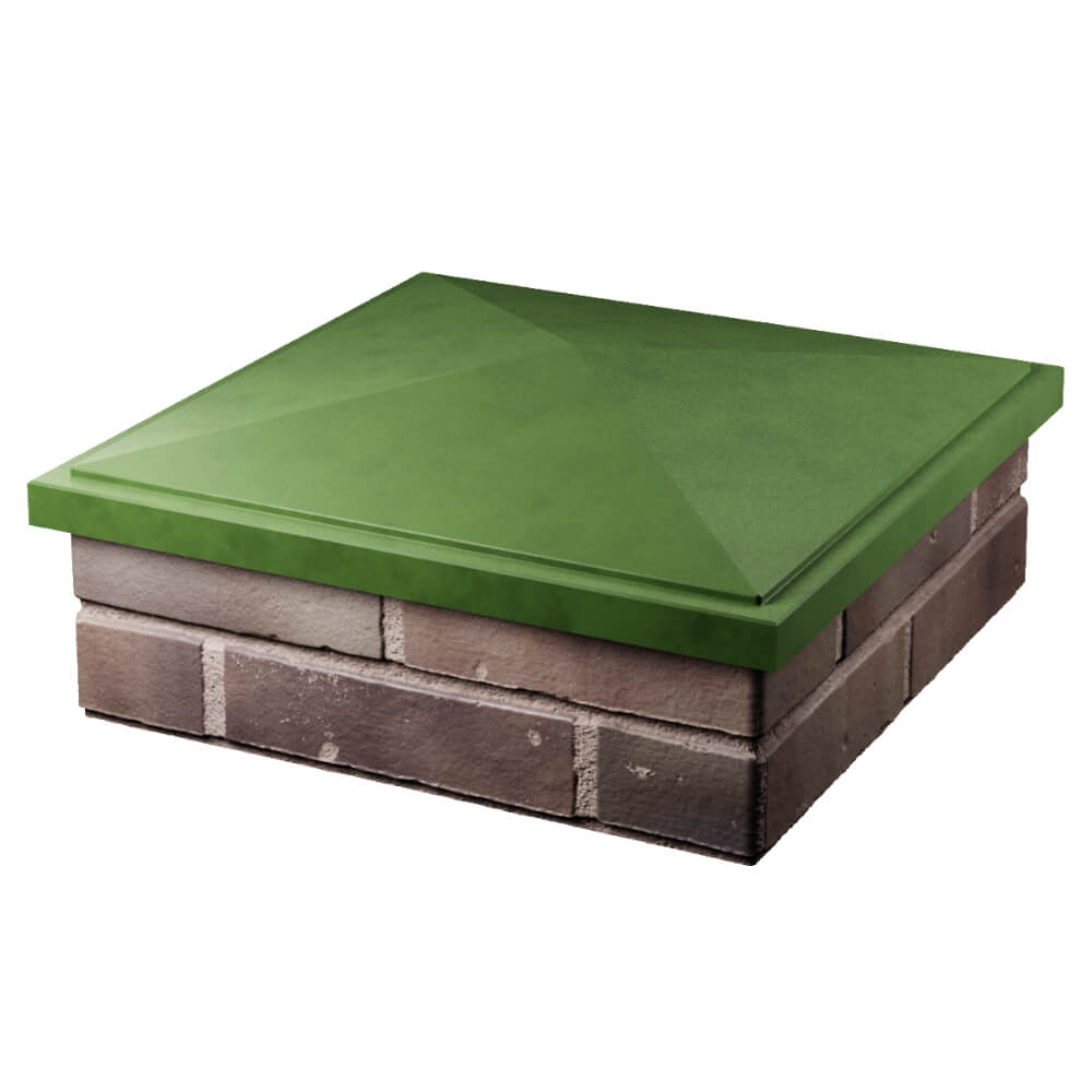 Колпак Zking БонаМоно Зеленый на столб 2х2 кирпича (515х515, 530х530мм) в Новокуйбышевске фото