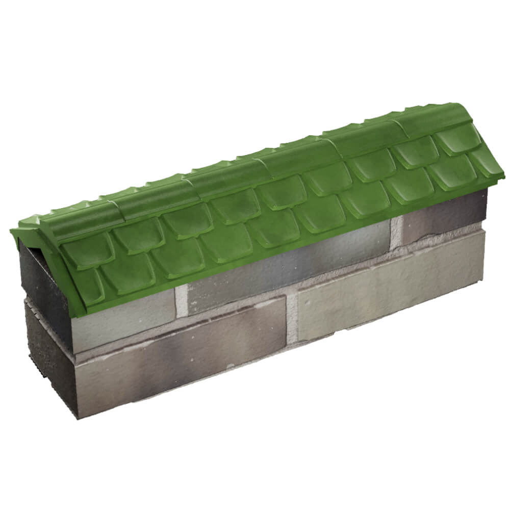 Парапет Zking Эльбрус Зеленый с посадкой на 0.5 кирпича (130мм) в Новокуйбышевске фото